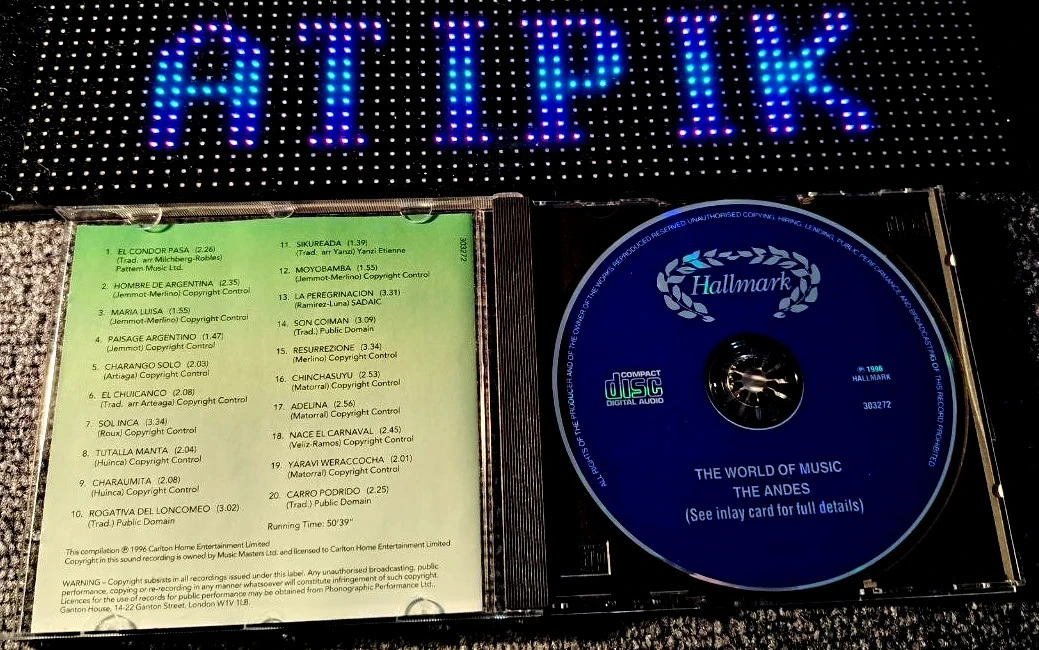 🦅 The World Of Music - The Andes - El Condor Pasa - 20 Tracks - Rare! – photo 3